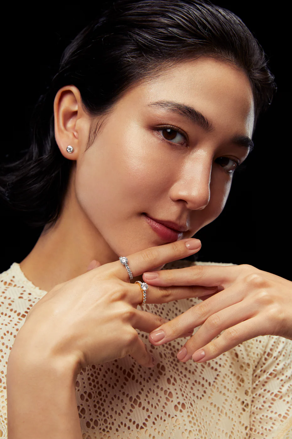 Bridal Engagement Ring White Gold - Image 4